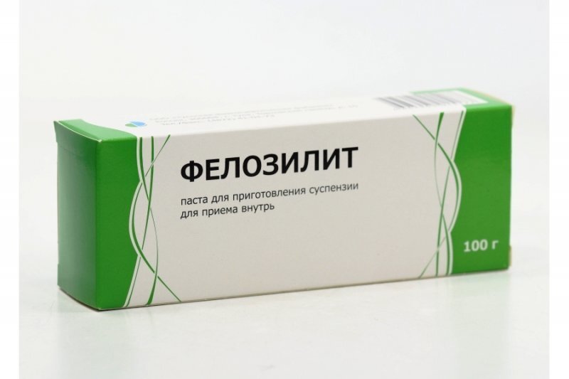 Фелозилит паста д/приг. суспензии д/приема внутрь 100г.
