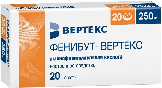 Фенибут-Вертекс таб. 250мг №20 в Рязани