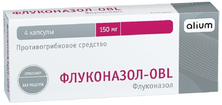 Флуконазол-OBL капс. 150мг №4 аптека флуконазол тева капс 150мг n1