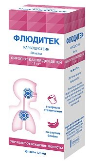 Флюдитек Сироп Детск. 2% 125мл По Цене 599 Рублей Купить В.