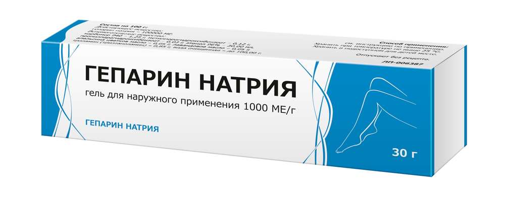 Купить Гепарин натрия гель для наружного применения 1000 МЕ/г 30г, Тульская фармацевтическая фабрика