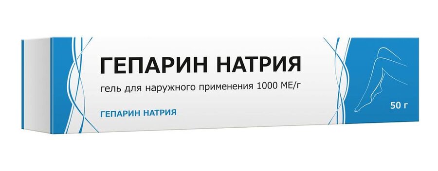 Гепарин натрия гель д/наружного применения 1000 МЕ/г 50г