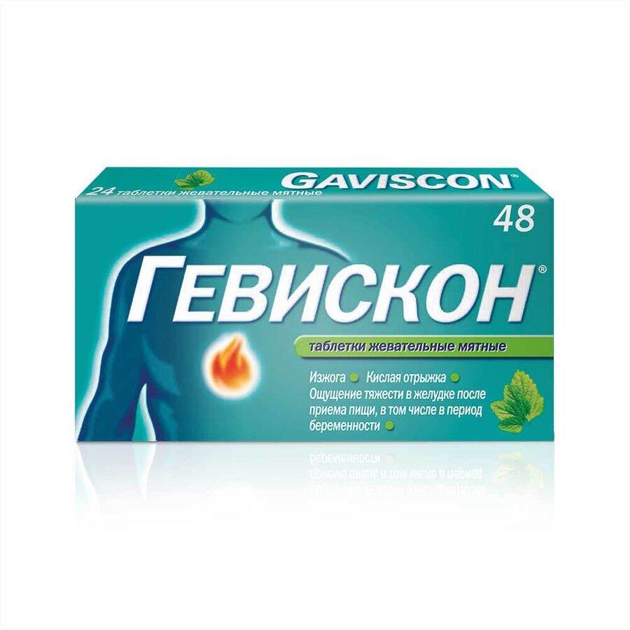 Гевискон таб. жев. мята №48 в Зеленоборском