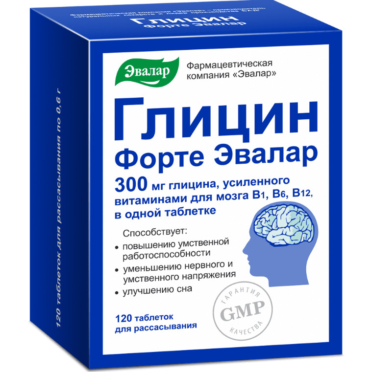 Глицин Форте Эвалар таб. 300мг №120 в Твери