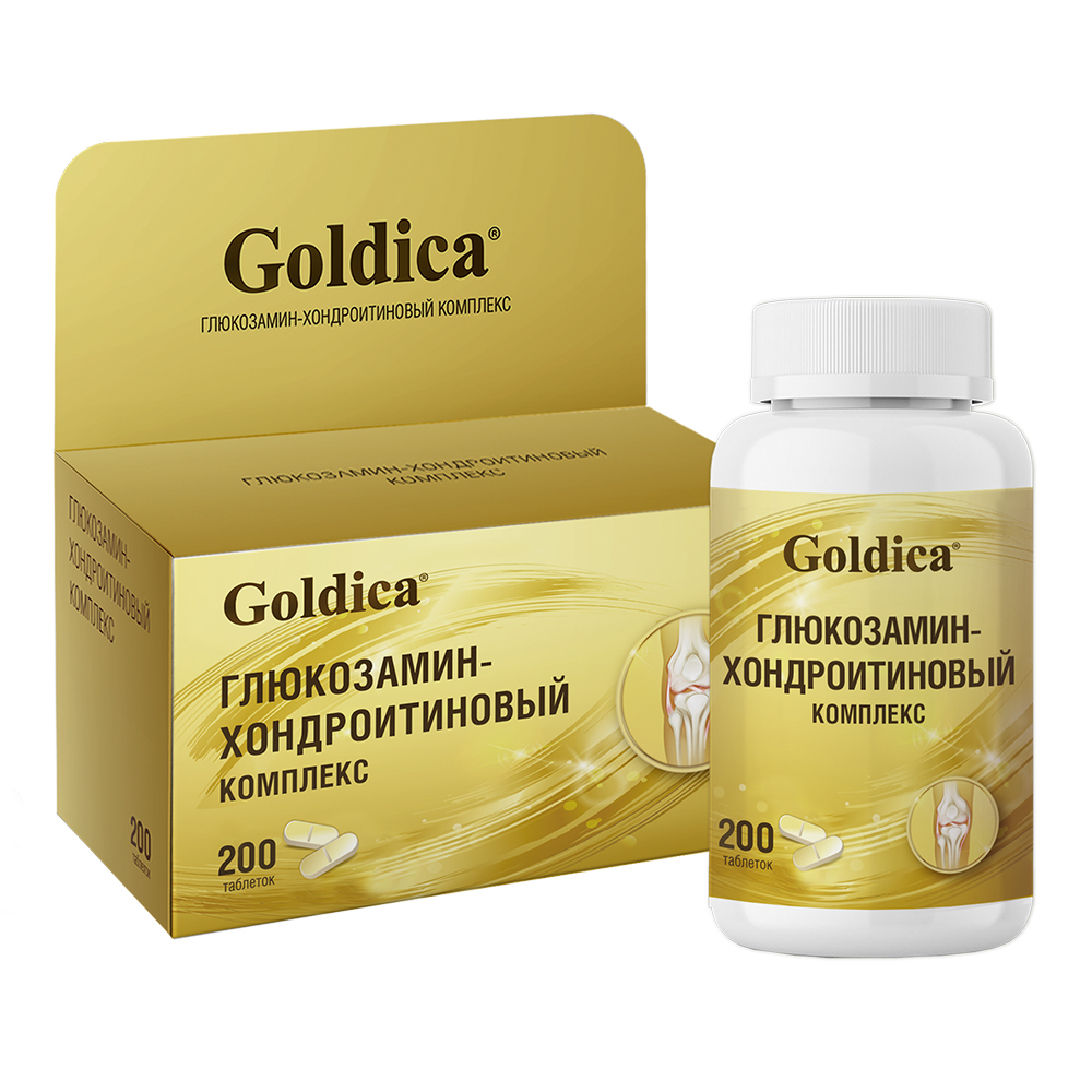 Голдика Глюкозамин-хондроитиновый комплекс таб. №200
