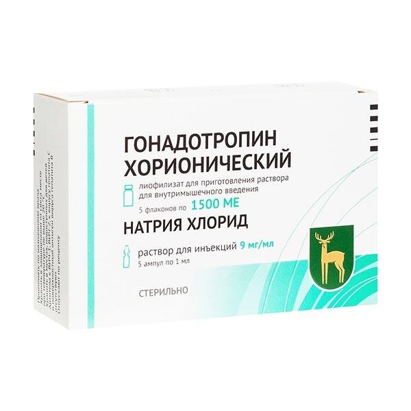 Гонадотропин Хорионический Лиоф В/М 1500 ЕД 1мл №5 По Цене 3702.