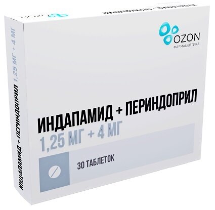 Индапамид+Периндоприл таб. 1,25мг+4мг №30