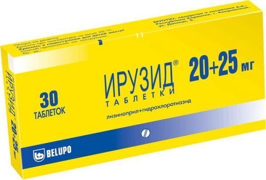 Ирузид таб. 20мг+25мг №30 в Воронеже