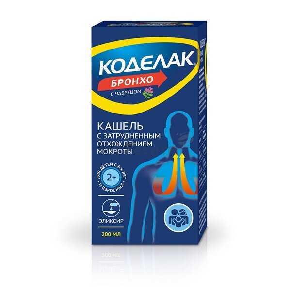 Коделак Бронхо с чабрецом эликсир 200мл в Воронеже