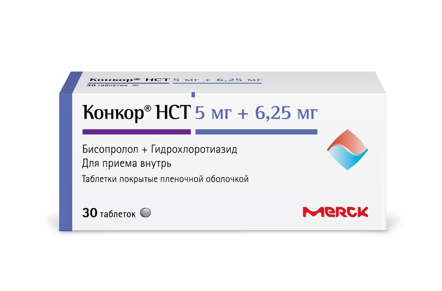 Конкор НСТ таб. п/п/о 5мг+6,25мг №30