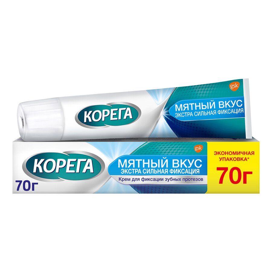 Корега крем д/фикс. зуб. протезов 70г Экстра сильный Мятный в Телмана