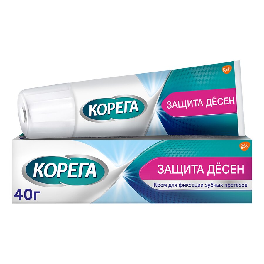 Корега крем д/фикс. зуб. протезов 40г Защита десен