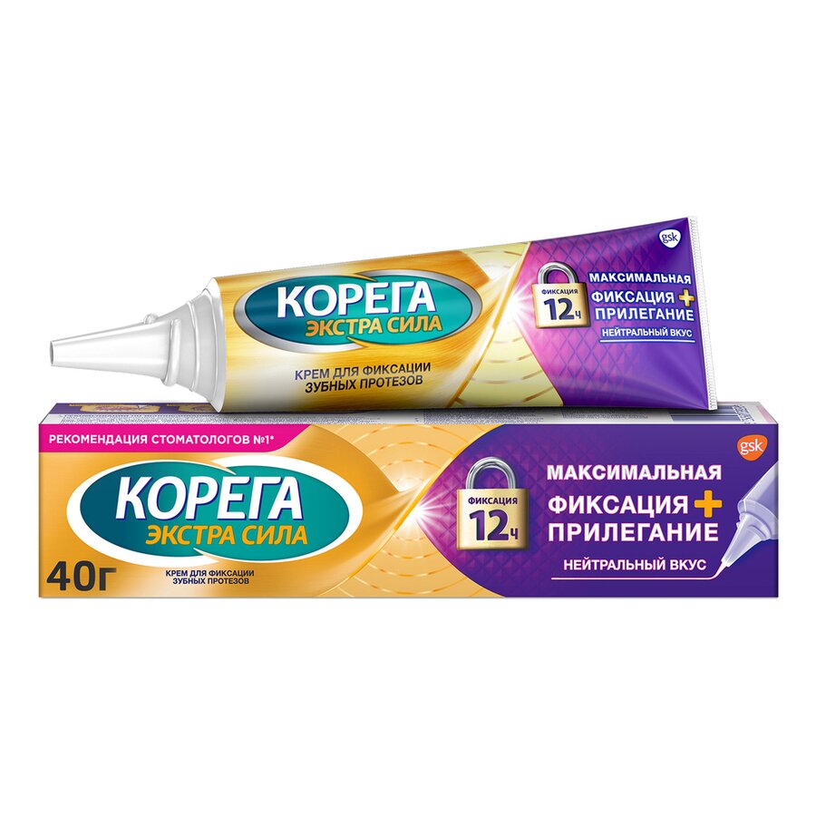 Корега крем д/фикс. зуб. протезов комплексная защита 40г
