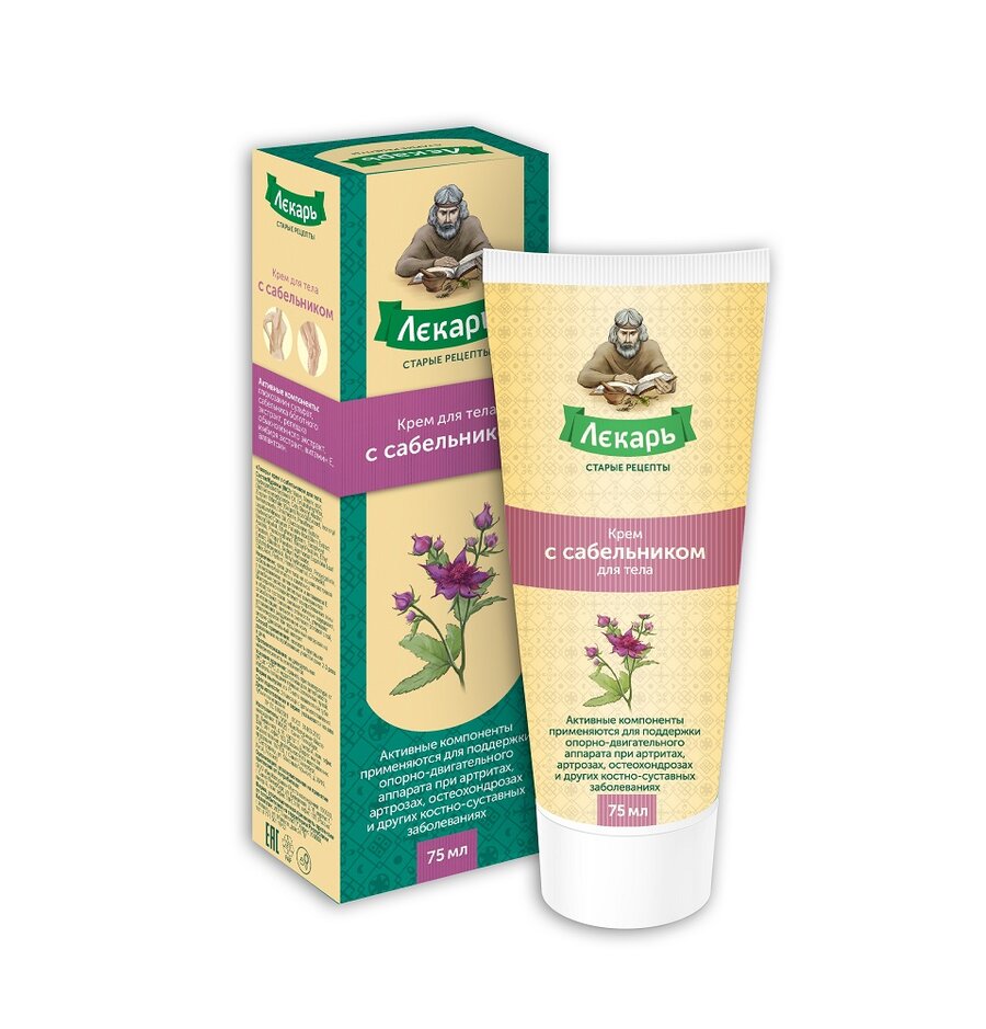 Крем Лекарь д/тела с сабельником 75мл
