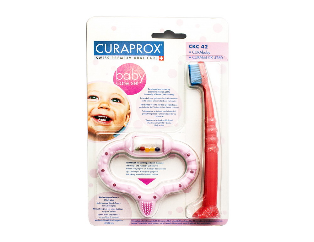 Курапрокс стимулятор д/прорезывания времен зубов розовый (+з/щетка СKC 42 girl) curaprox стимулятор для прорезывания временных зубов