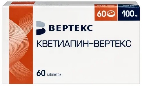 

Кветиапин-Вертекс таб. п/п/о 100мг №60