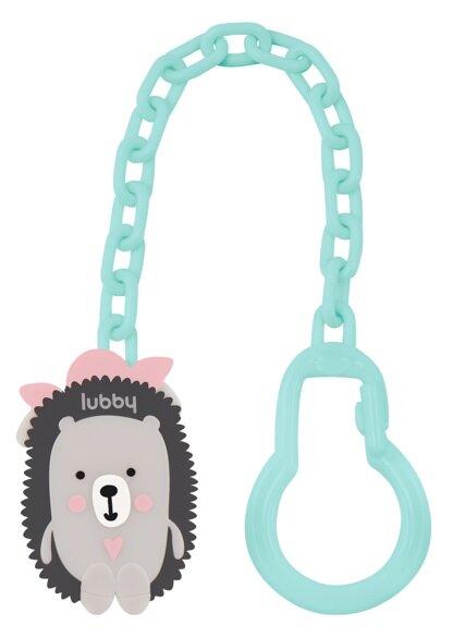 Лабби Клипса-держатель для пустышек, цепочка, от 0 мес, ежик (арт.30389/16)
