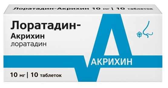 Лоратадин-Акрихин таб. 10мг №10