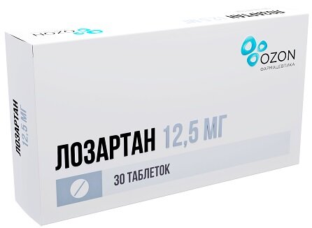 

Лозартан Озон таб. п/о 12,5мг №30