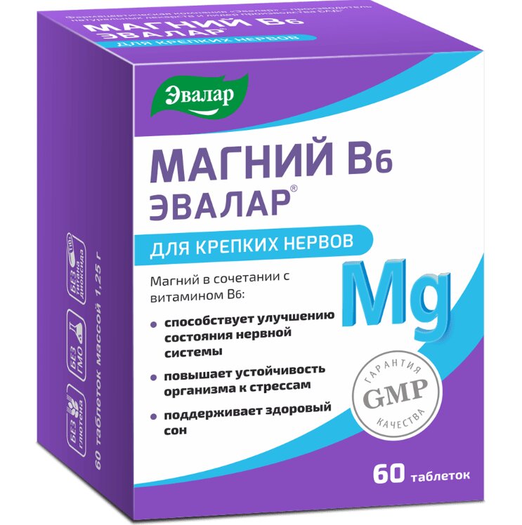 Магний В6 Эвалар таб. №60 в Подольске