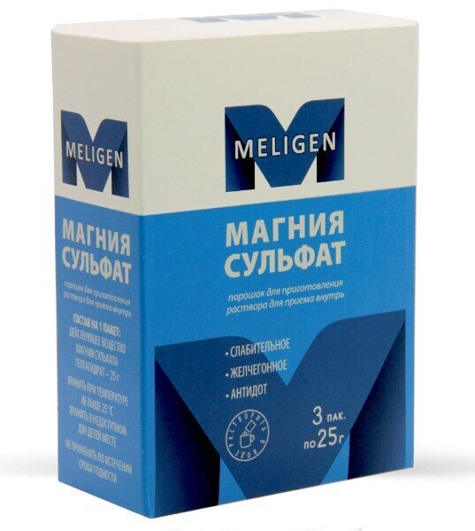 Магния сульфат пор. д/р-ра д/приема внутрь 25г №3