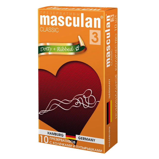 Маскулан Презервативы 3 Классик кольца/пупырышки №10 ин тайм классик презервативы 12