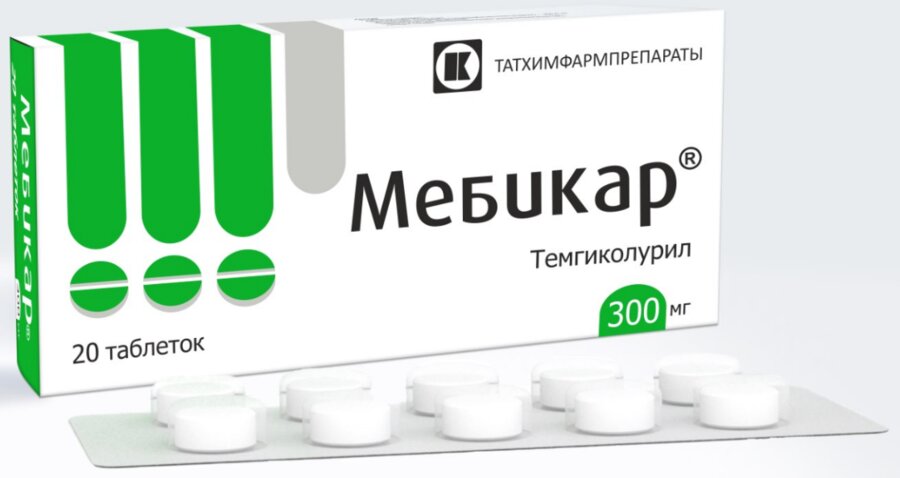 Мебикар таб. 300мг №20