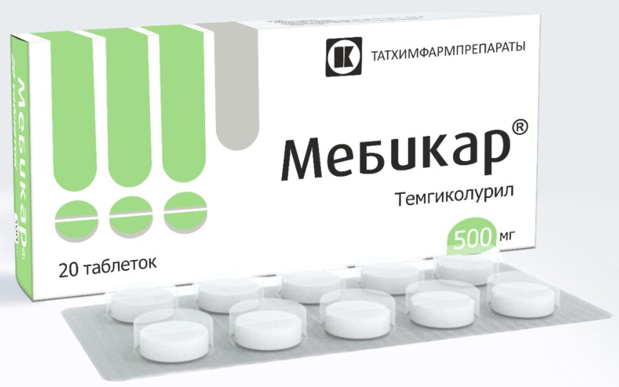 Мебикар таб. 500мг №20