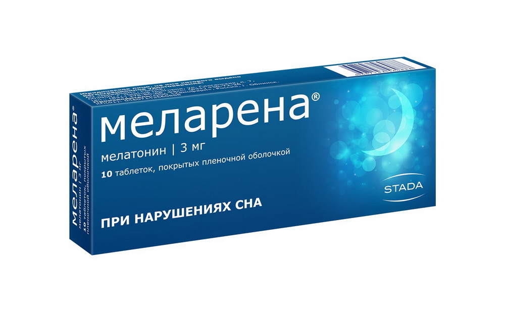 Меларена таб. п/о 3мг №10 мелатонин таблетки 3 мг 20 шт