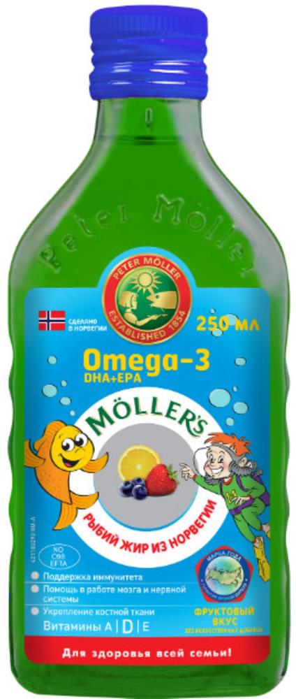 Рыбий жир Меллер с фруктовым вкусом 250мл норвегия