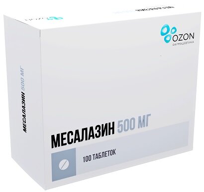 Месалазин таб. кишеч. п/о 500мг №100