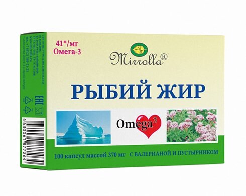

Мирролла рыбий жир валериана/пустырник капс. №100