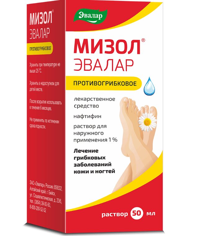 Мизол Эвалар р-р д/наружного прим. 1% 50мл