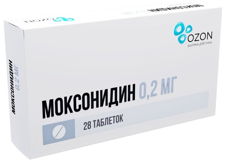 Моксонидин таб. п/п/о 0,2мг №28