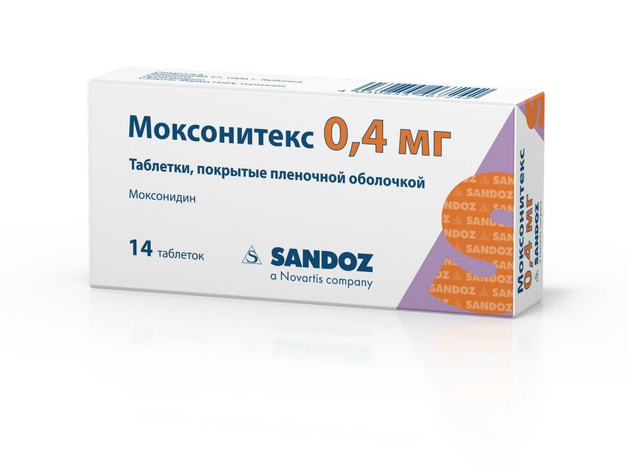 Моксонитекс таб. п/о 0.4мг №14 в Санкт-Петербурге и области