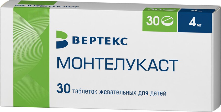 Монтелукаст-Вертекс таб. жеват. 4мг №30