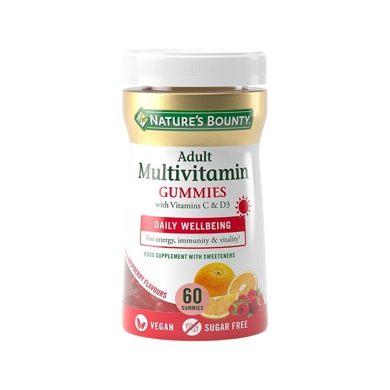 Нэйчес Баунти Гаммис Мультивитамины д/взр. паст. жев. №60