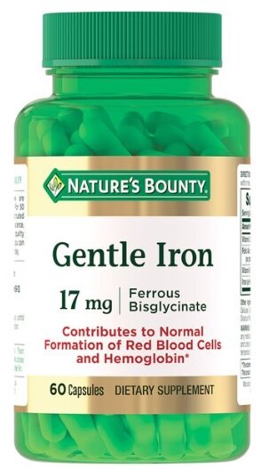 Нэйчес Баунти Легкодоступное Железо 17мг капс. №60