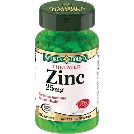 Нэйчес Баунти Хелат Цинка 25мг таб. №100
