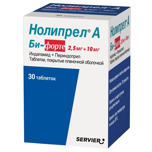 

Нолипрел А бифорте таб. п/о 10мг+2.5мг №30