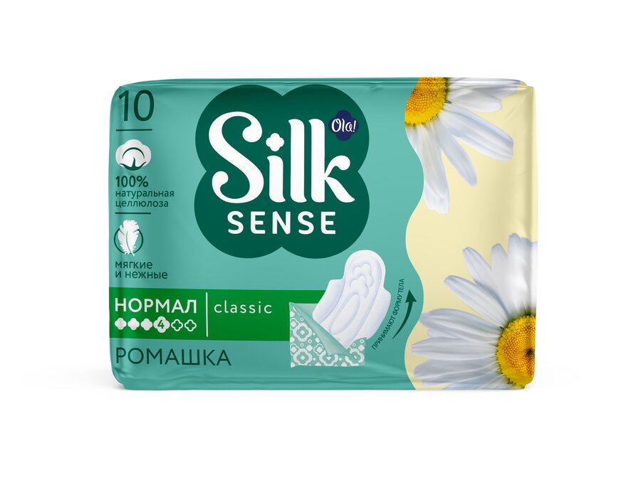 Ола Силк Сенс прокладки классик део нормал ромашка N10