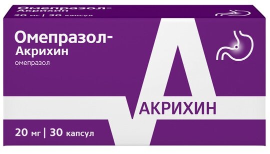 

Омепразол-Акрихин капс. 20мг №30