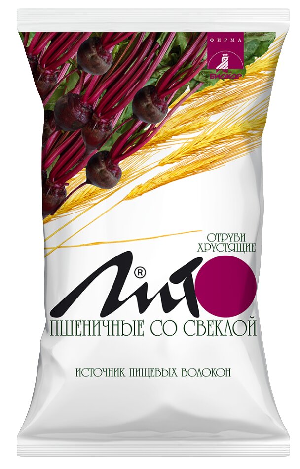 Отруби Лито хрустящие пшеничные с Ca 200г (свекла)