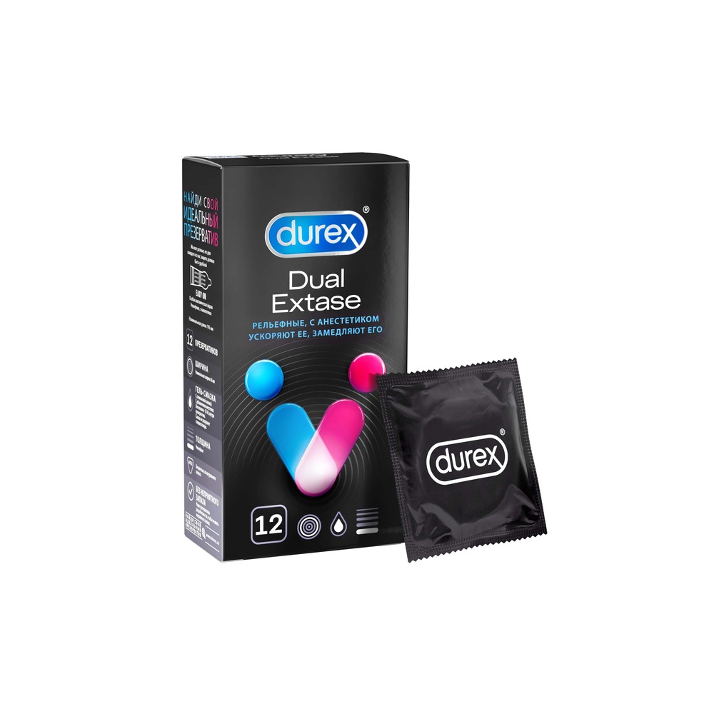 Презервативы Дюрекс Дуал Экстаз №12 durex dual extase презервативы 3 3 шт