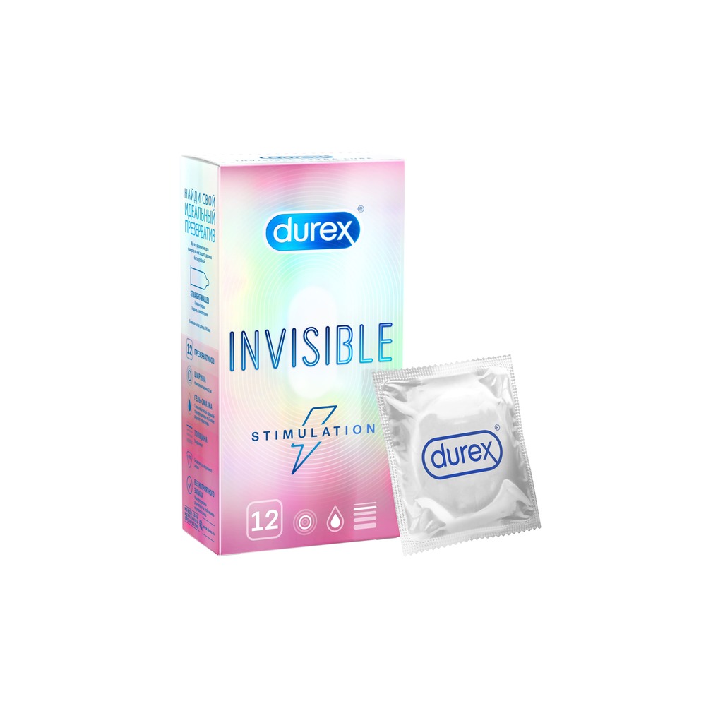 Презервативы Дюрекс Инвизибл Стимулейшн №12 дюрекс инвизибл презервативы 12