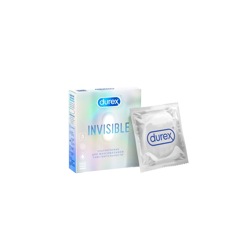 Презервативы Дюрекс Инвизибл №3 презервативы дюрекс интенс оргазмик 3