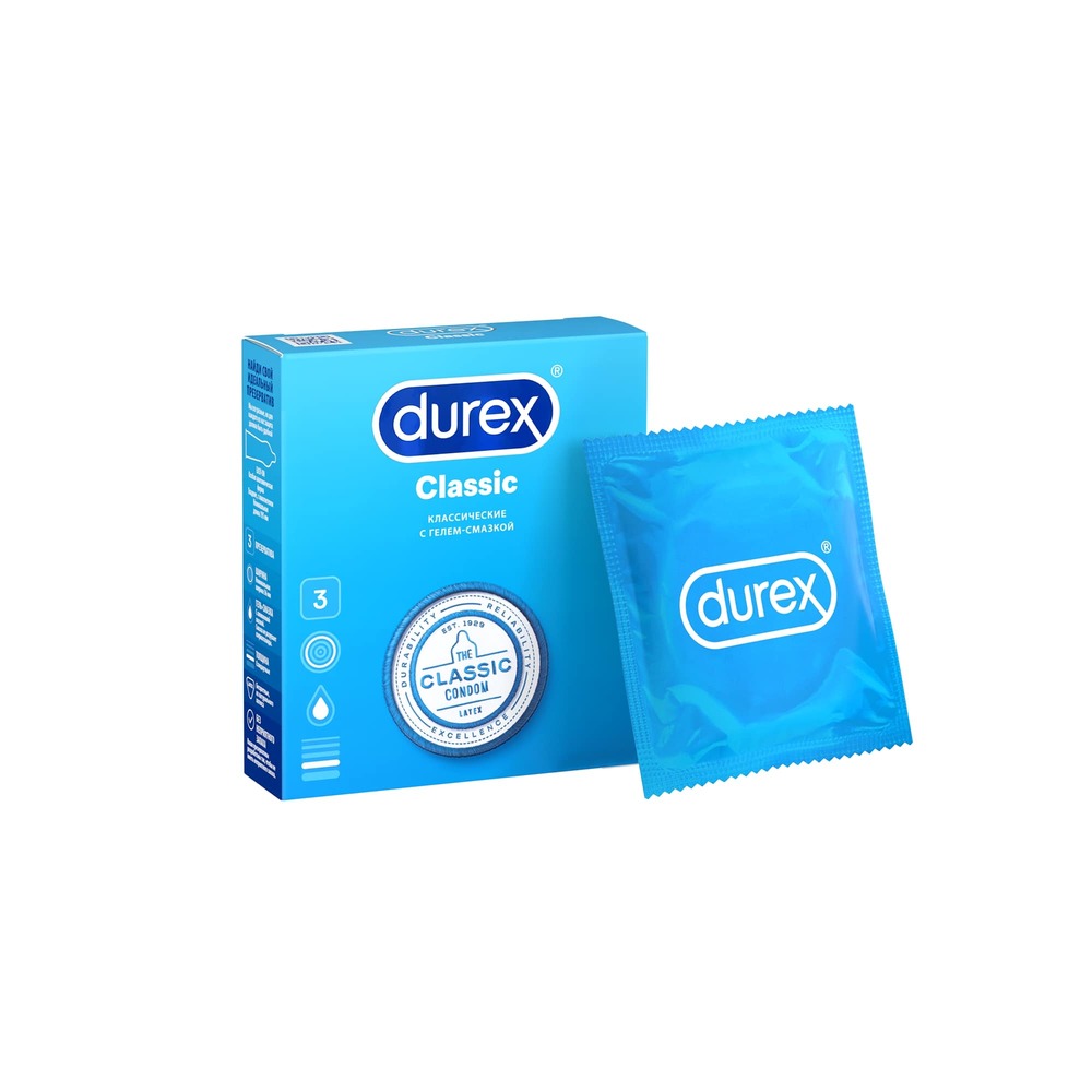 Презервативы Дюрекс Классик №3 аптека презервативы дюрекс durex real feel n3