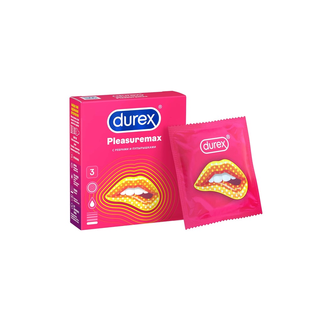 Презервативы Дюрекс Плежемакс №3 аптека презервативы дюрекс durex классик n3