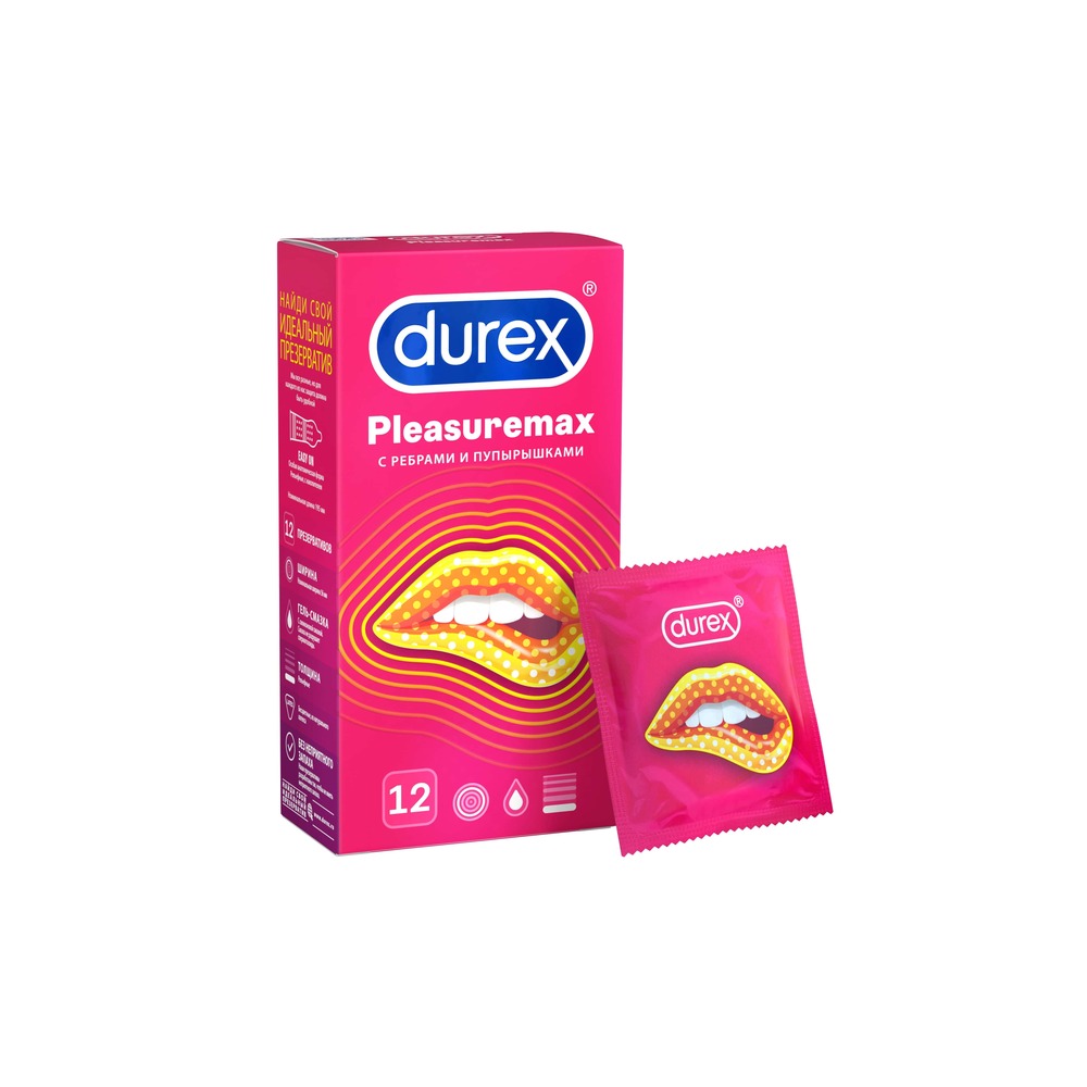 Презервативы Дюрекс Плежемакс №12 аптека презервативы дюрекс durex классик n3
