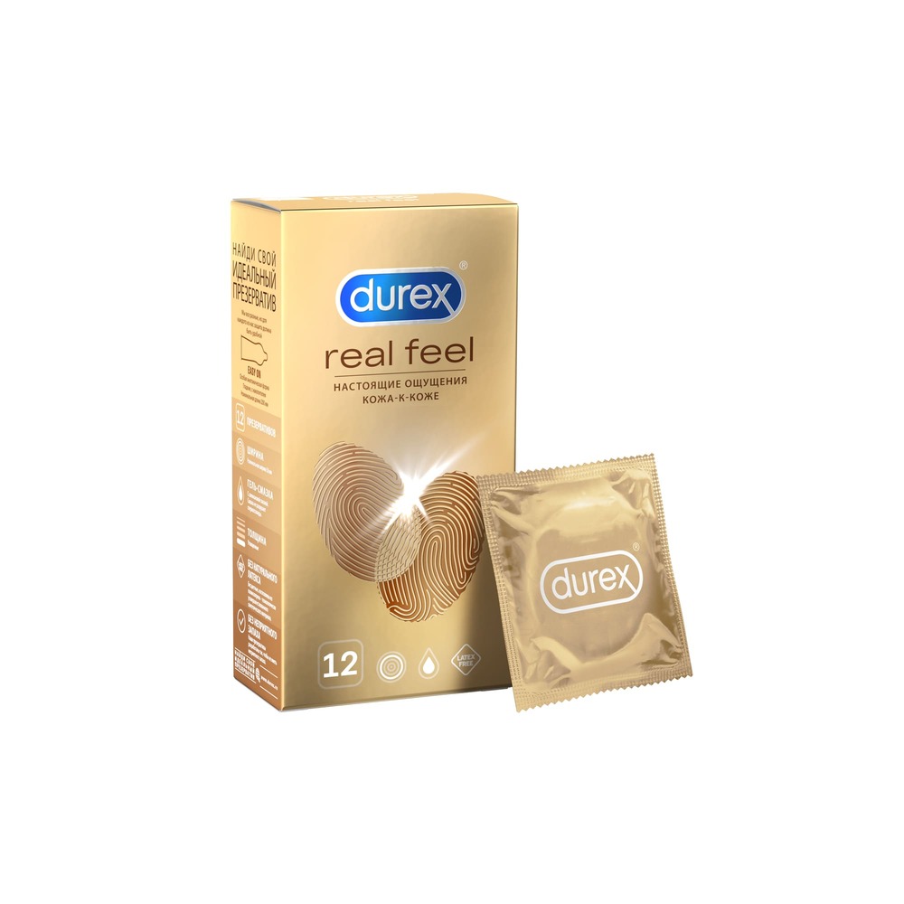 Презервативы Дюрекс Реал Фил №12 аптека презервативы дюрекс durex классик n3